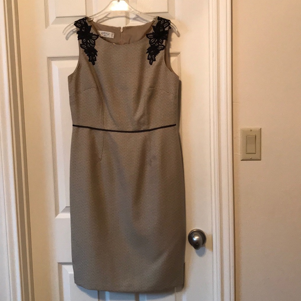 Kasper dress-gold and black